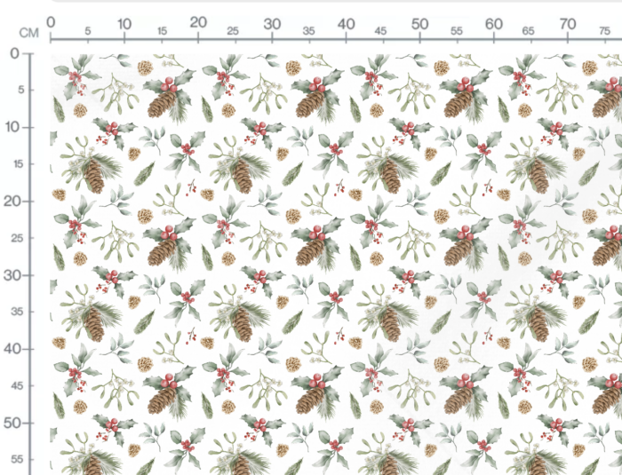 Tissu Imprimé Noel Pomme de Pain, 7 tissus au choix – Image 3