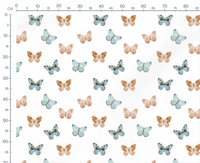Tissu Imprimé Papillons Bleu Blush, 10 tissus au choix – Image 3