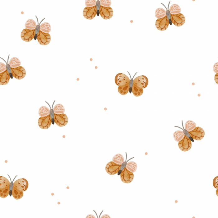 Tissu Imprimé Papillons Campagne, 10 tissus au choix