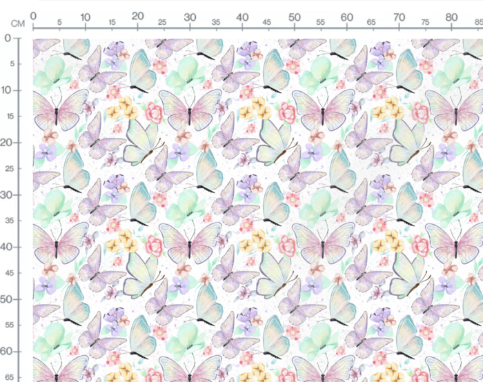 Tissu Imprimé Papillons Magiques Fleurs, 10 tissus au choix – Image 3