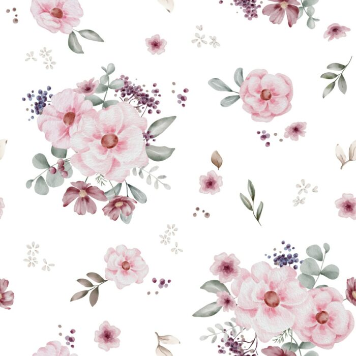 Tissu Imprimé Petites Fleurs Bonheur, 7 tissus au choix