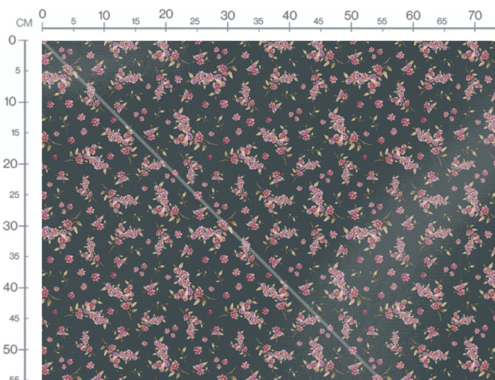 Tissu Imprimé Petites Fleurs Magenta Foncé, 7 tissus au choix – Image 3