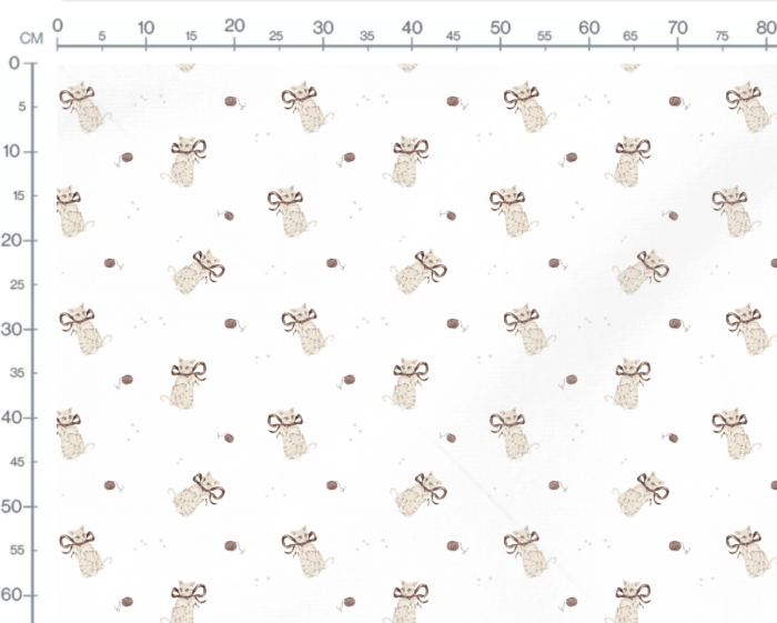 Tissu Imprimé Petits Chats Mignons Pelote, 7 tissus au choix – Image 3