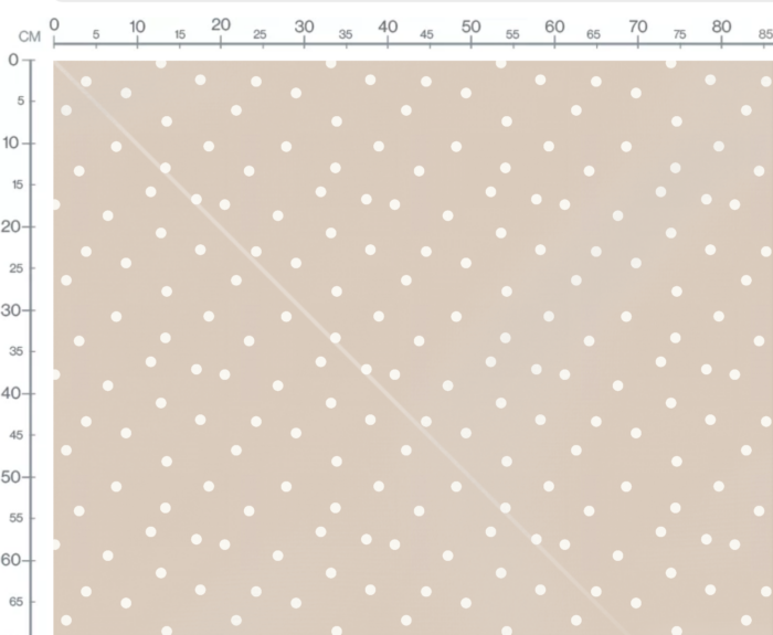 Tissu Imprimé Pois Blanc sur Beige, 7 tissus au choix – Image 3