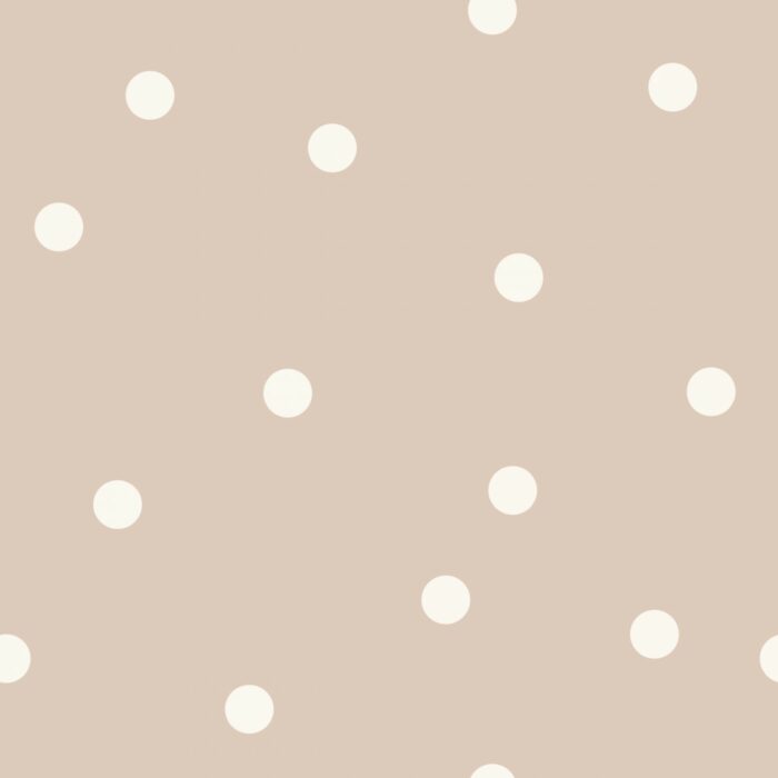 Tissu Imprimé Pois Blanc sur Beige, 7 tissus au choix