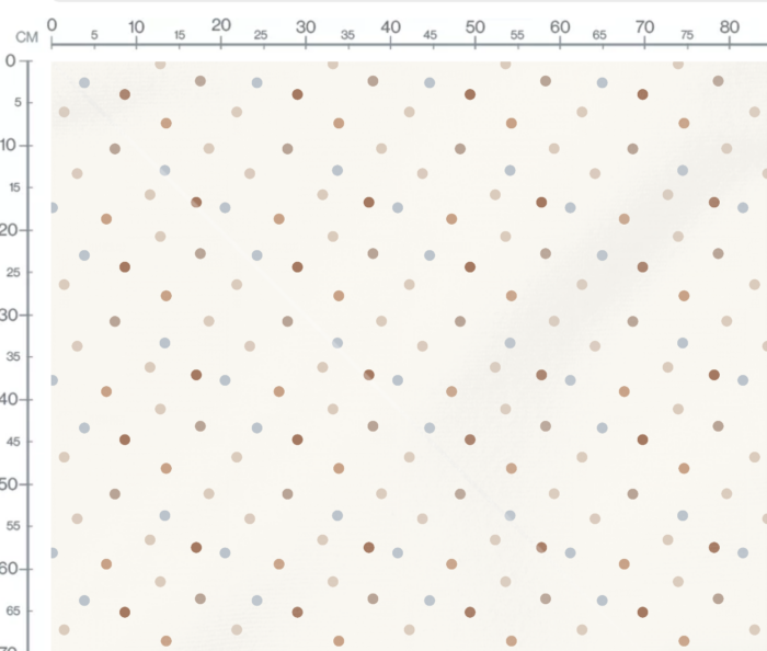 Tissu Imprimé Pois Marron Bleu Pastel, 7 tissus au choix – Image 3