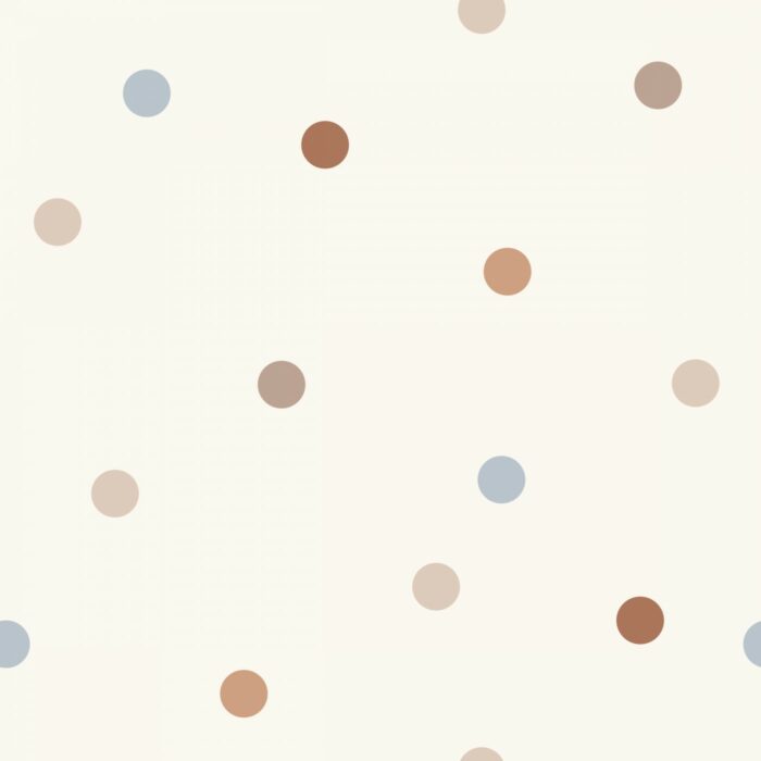Tissu Imprimé Pois Marron Bleu Pastel, 7 tissus au choix