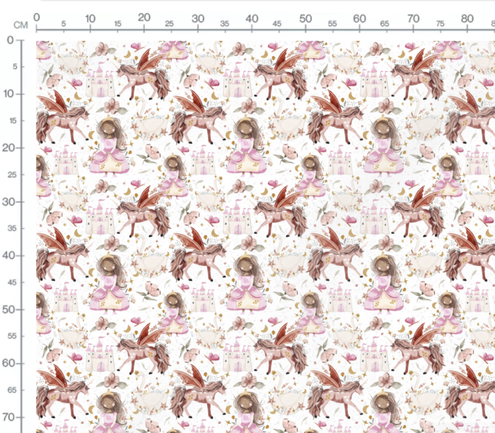 Tissu Imprimé Princesse Magique, 7 tissus au choix – Image 3