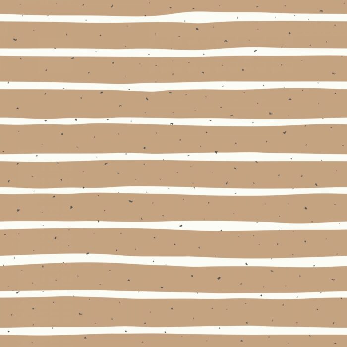 Tissu Imprimé Rayures Blanches sur Caramel, 7 tissus au choix