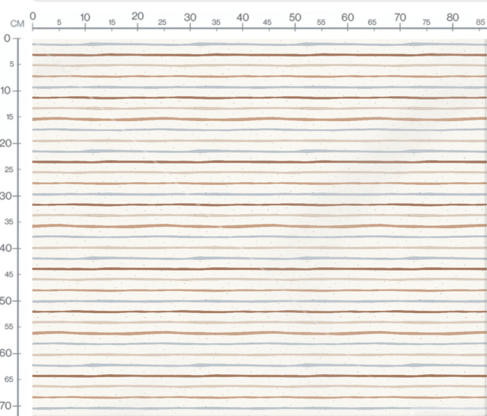 Tissu Imprimé Rayures Marron Bleu Pastel, 7 tissus au choix – Image 3