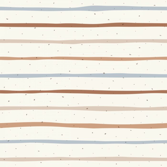 Tissu Imprimé Rayures Marron Bleu Pastel, 7 tissus au choix