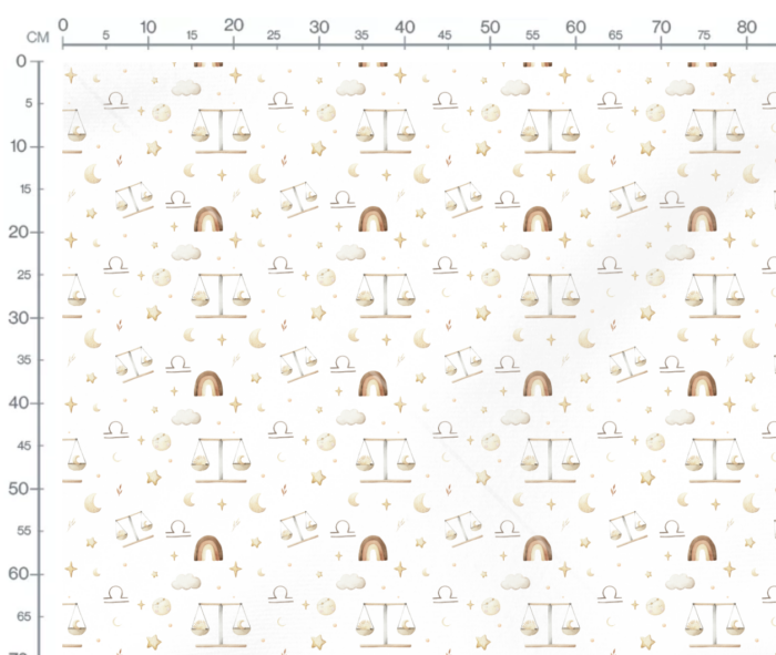 Tissu Imprimé Signe Astro Balance, 7 tissus au choix – Image 3