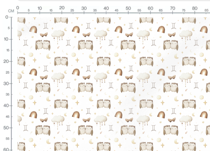 Tissu Imprimé Signe Astro Gémeaux, 7 tissus au choix – Image 2