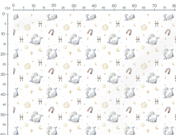 Tissu Imprimé Signe Astro Poissons Adorables, 7 tissus au choix – Image 3