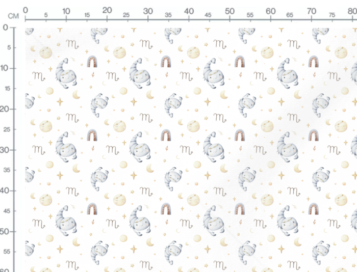 Tissu Imprimé Signe Astro Scorpion Mignon, 7 tissus au choix – Image 3