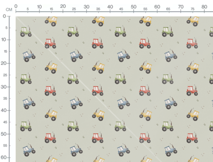 Tissu Imprimé Tracteur Couleurs, 7 tissus au choix – Image 3