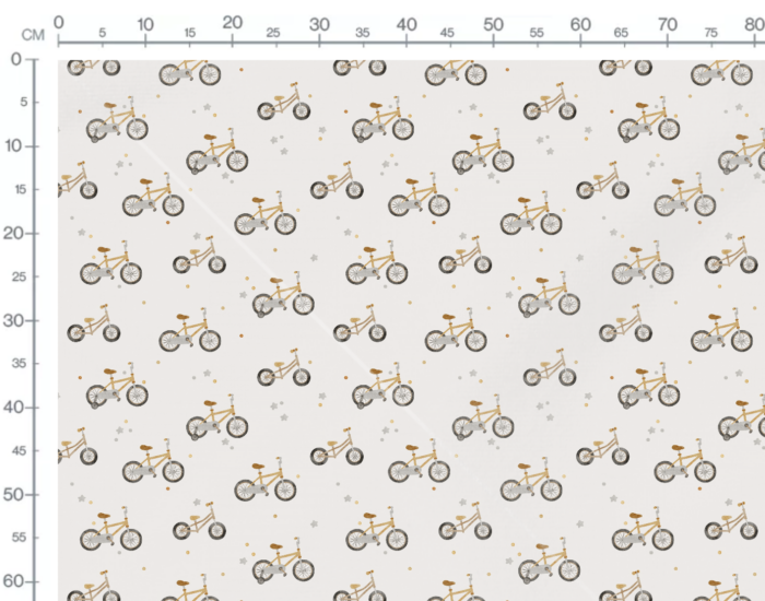 Tissu Imprimé Vélo Aquarelle, 7 tissus au choix – Image 3