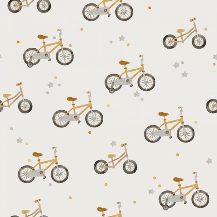 Tissu Imprimé Vélo Aquarelle, 7 tissus au choix