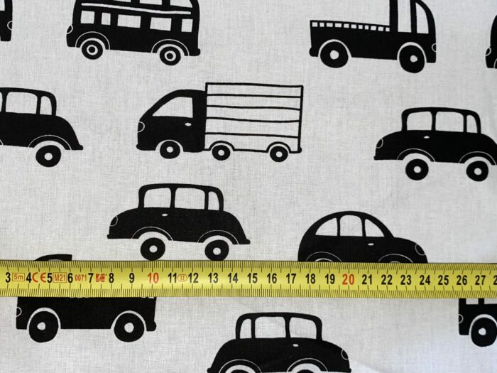 Tissu imprimé Toile de coton Premium Voitures + Route, 3,5 mètres – Image 2