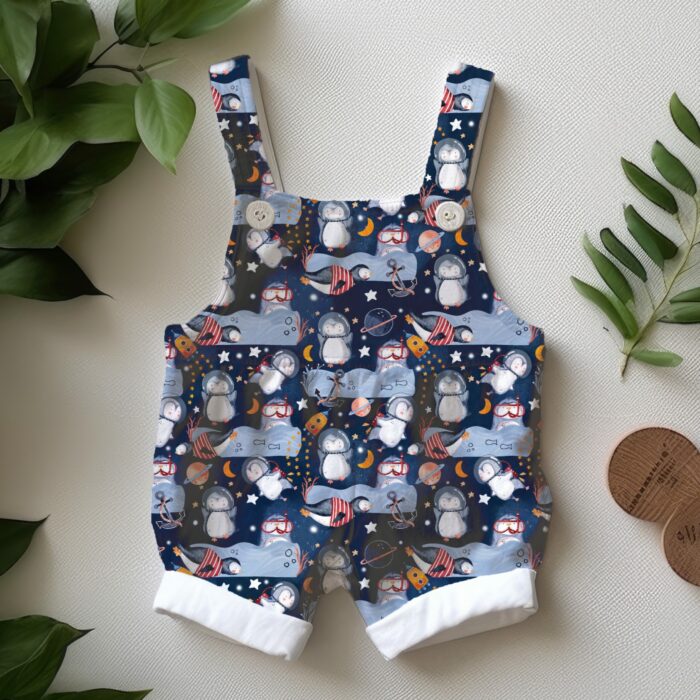 Tissu Imprimé Pingouin Mignon Espace, 10 tissus au choix – Image 2