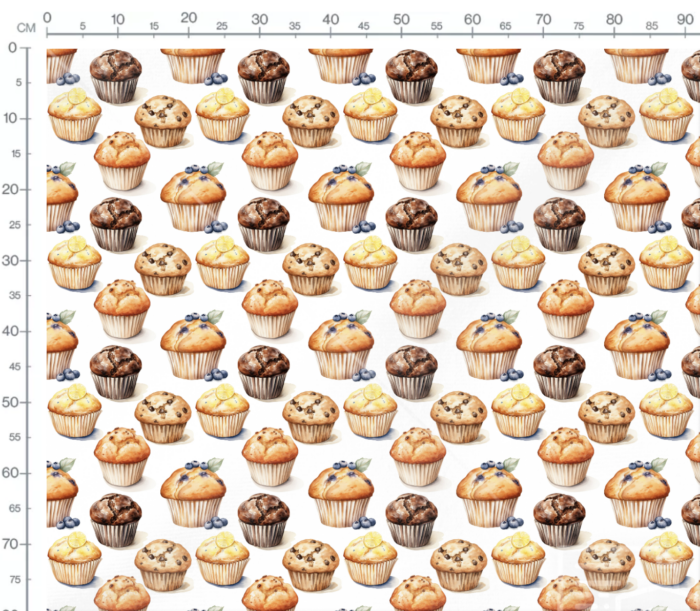 Tissu Exclusif Muffins Gourmands, 11 tissus au choix – Image 3