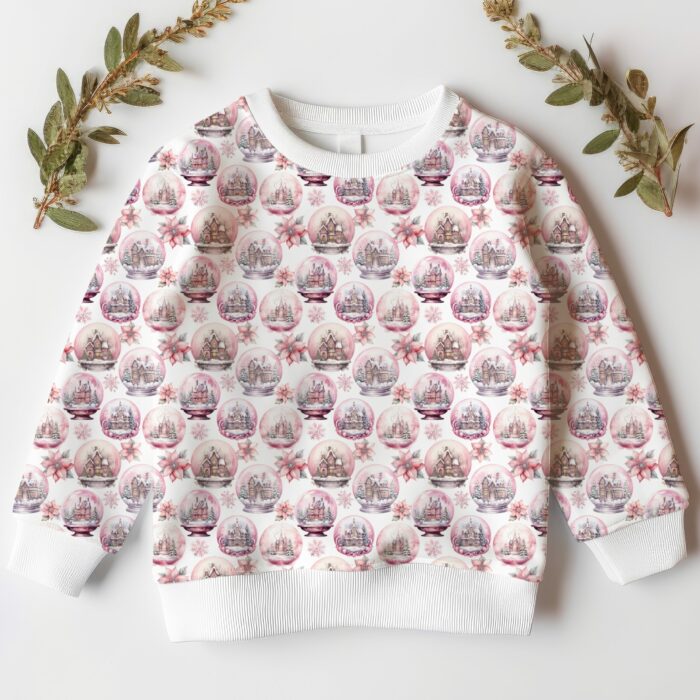 Tissu Exclusif Noel Rose Boules Magiques, 7 tissus au choix – Image 4