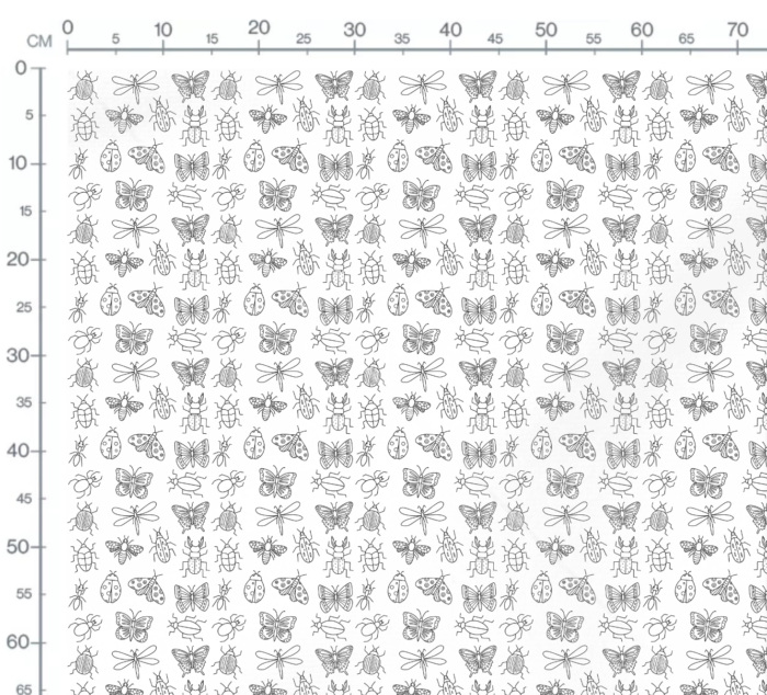 Tissu Imprimé Insectes A Colorier, 7 tissus au choix – Image 2