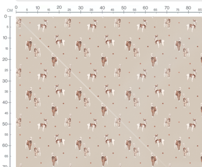 Tissu Imprimé Alpaga Pull Beige, 7 tissus au choix – Image 2