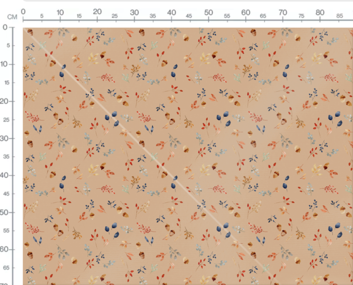 Tissu Imprimé Brindilles Automne Beige, 10 tissus au choix – Image 2