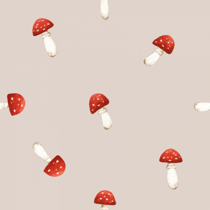 Tissu Imprimé Champignons Automne, 7 tissus au choix