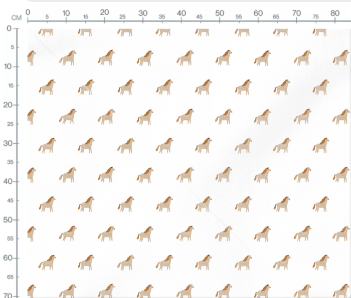 Tissu Imprimé Cheval Adorable, 7 tissus au choix – Image 3