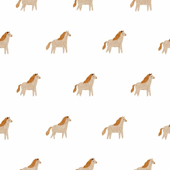 Tissu Imprimé Cheval Adorable, 7 tissus au choix