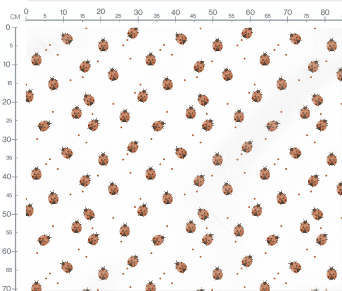 Tissu Imprimé Coccinelle Adorable, 7 tissus au choix – Image 3