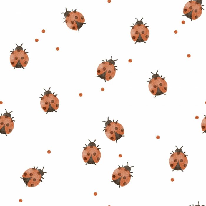 Tissu Imprimé Coccinelle Adorable, 7 tissus au choix