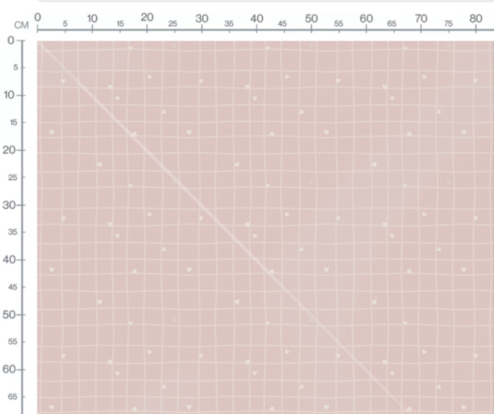 Tissu Imprimé Coeurs Carreaux Rose, 7 tissus au choix – Image 3