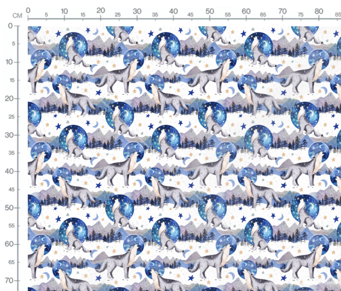 Tissu imprimé Designer Reve de Loup, 10 tissus au choix – Image 2