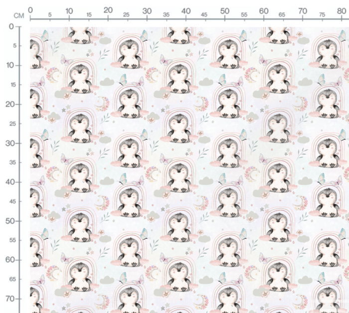 Tissu imprimé Designer Pingouin Magique, 7 tissus au choix – Image 2