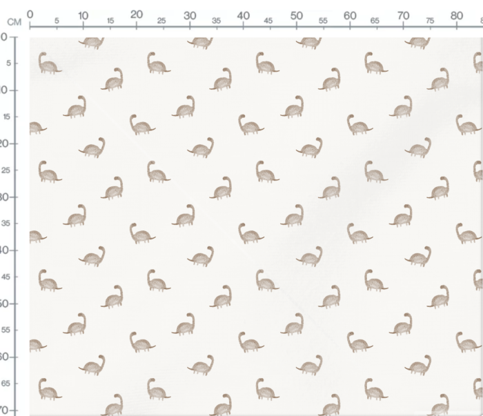 Tissu Imprimé Dinosaure Aquarelle Crème, 7 tissus au choix – Image 3