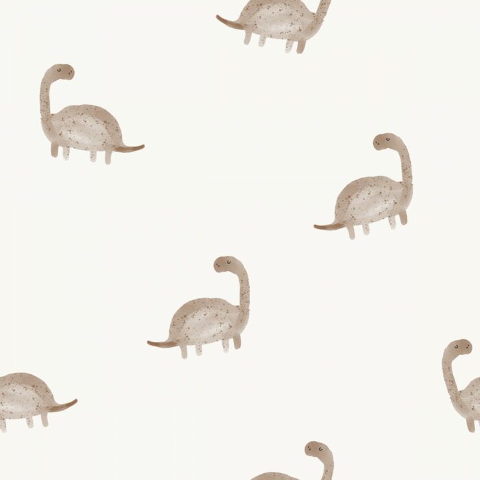 Tissu Imprimé Dinosaure Aquarelle Crème, 7 tissus au choix
