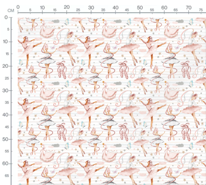 Tissu Exclusif Imprimé Ballerine Magique, 7 tissus au choix – Image 3