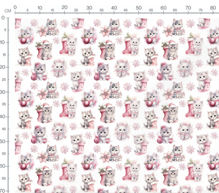 Tissu Exclusif Noel Chatons Mignons, 7 tissus au choix – Image 3