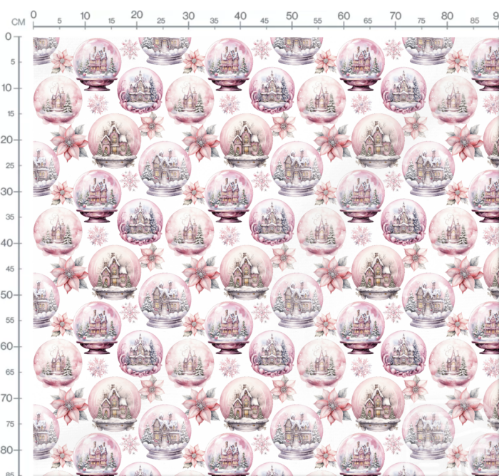 Tissu Exclusif Noel Rose Boules Magiques, 7 tissus au choix – Image 2