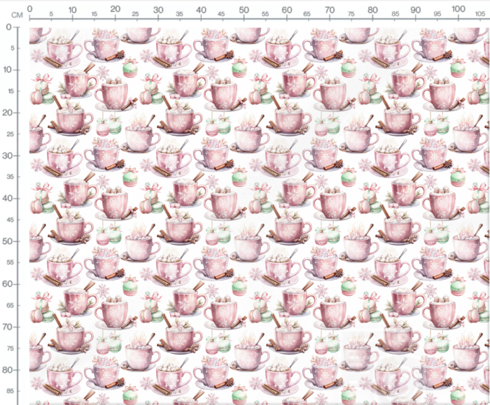 Tissu Exclusif Noel Rose Gourmandises, 7 tissus au choix – Image 3