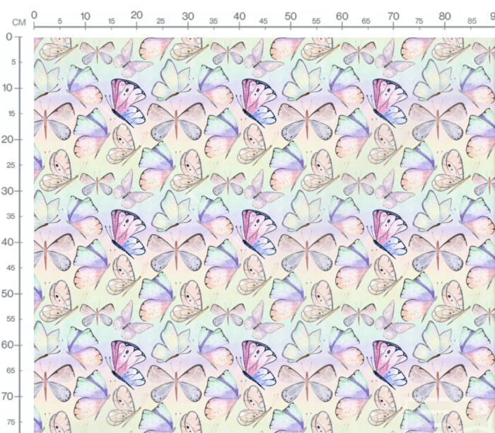 Tissu Exclusif Papillons Magiques Arc-en-Ciel, 10 tissus au choix – Image 2