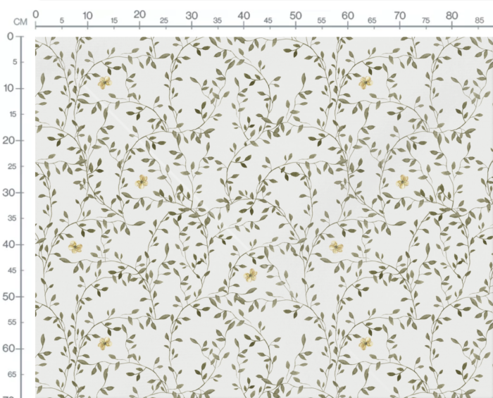 Tissu Imprimé Fleuri Agathe Fleurs Jaunes, 7 tissus au choix – Image 3