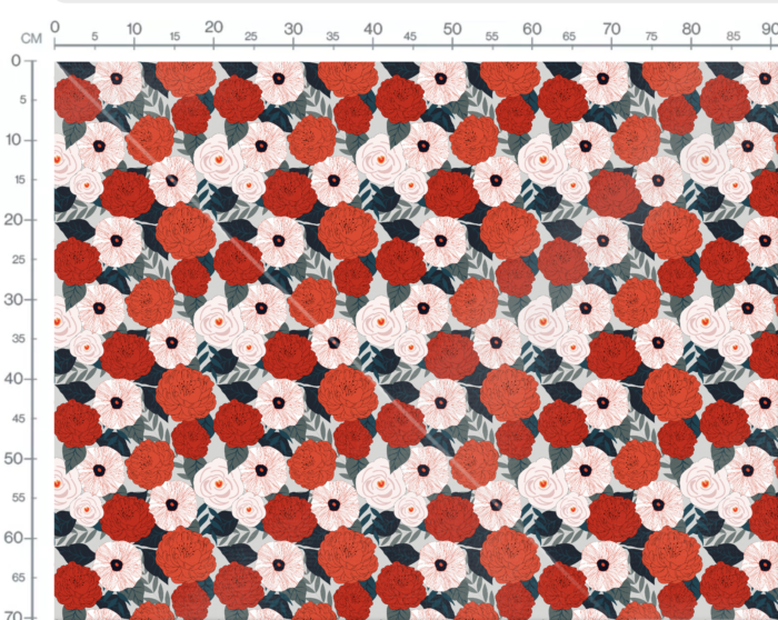 Tissu Imprimé Fleuri Aurelie, 7 tissus au choix – Image 3