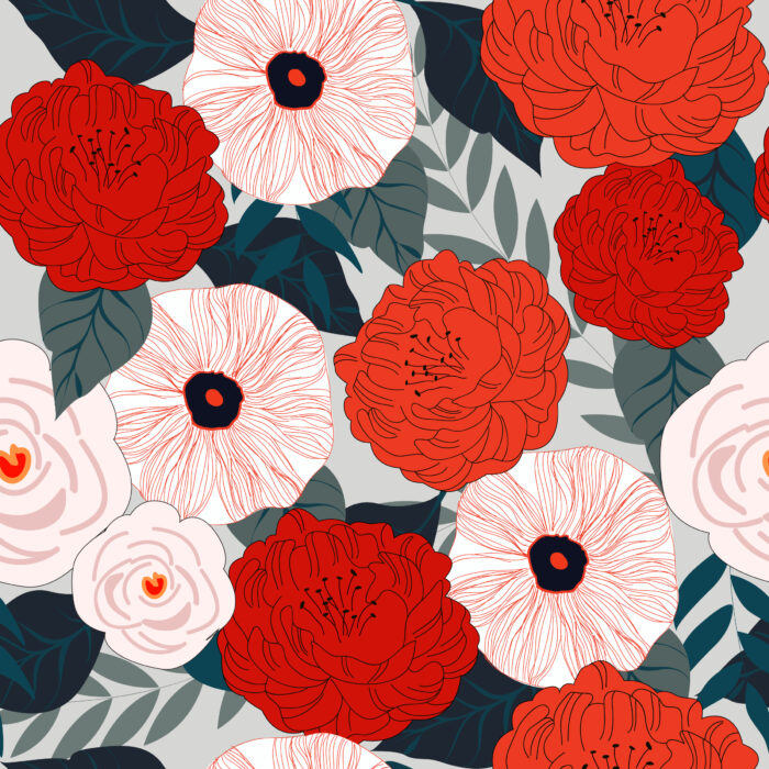 Tissu Imprimé Fleuri Aurelie, 7 tissus au choix