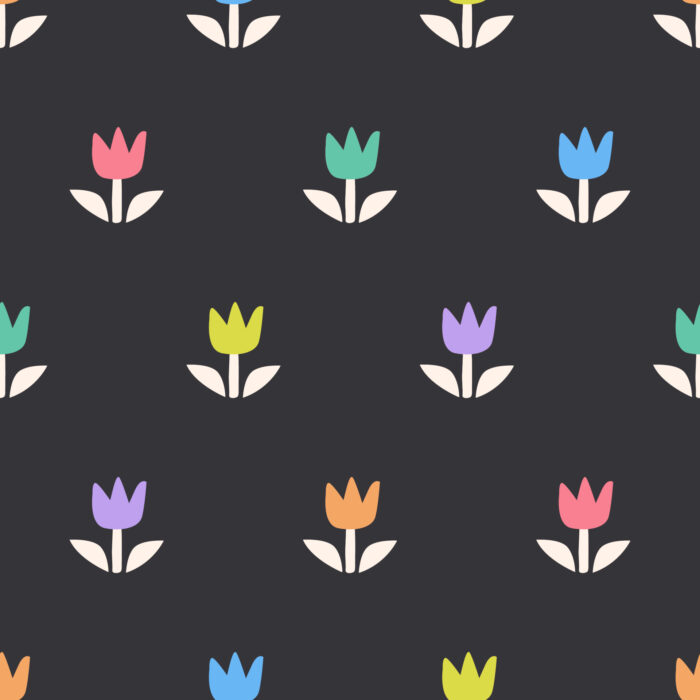 Tissu Imprimé Fleuri Aurore Tulipes, 7 tissus au choix