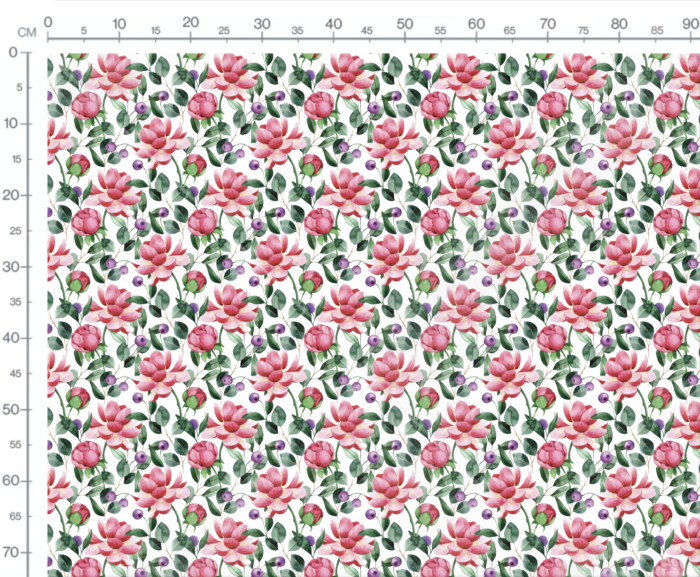 Tissu Imprimé Fleuri Estelle, 7 tissus au choix – Image 3