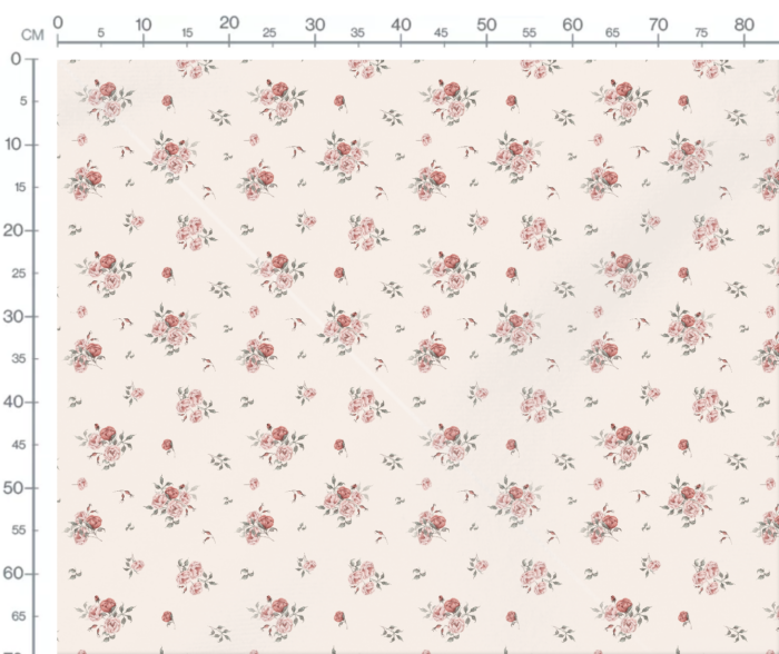 Tissu Imprimé Fleuri Mathilde Blush, 7 tissus au choix – Image 3
